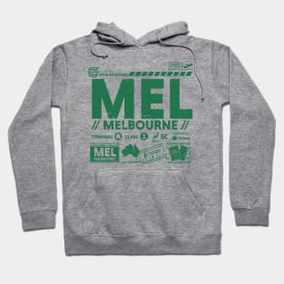 Vintage Melbourne MEL Airport Code Travel Day Retro Travel Tag Australia b Hoodie